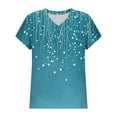 thumbnail image 6 of NSLGXD T Shirts for Women Trendy V Neck Short Sleeve Tops Cute Graphic Tees Classic Vacation Tshirt Top S-3XL Blue Top, 6 of 6