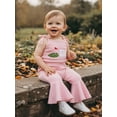 thumbnail image 6 of BemeyourBBs Infant Baby Girls First Birthday Golf Outfit One Years Old Romper Spring Summer Clothes Tie-up Spaghetti Straps Embroidery Letters Jumpsuit, 6 of 9