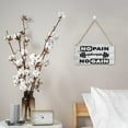 thumbnail image 6 of Funny Farmhouse Style Wood Sign No Pain No Gain Fitness Sign Home Gym Sign Gym Sign Retro Wall Home Hanging Wall Decor Front Porch Bathroom Wooden Sign 6X12 Inch, 6 of 7