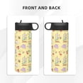 thumbnail image 3 of Yiaed Frog Bee Print Water Bottle with Straw Lid, Stainless Steel Double Wall Insulated Water Bottle | Leak-Proof and Spill-Proof Water Bottle, 3 of 8