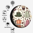 thumbnail image 6 of Kdxio Vintage Coffee for Tire Cover Wheel Protectors Tyre Covers Weatherproof Wheel Covers Universal Fit for Trailer Rv SUV Truck Camper Travel Trailers 15 inch, 6 of 8