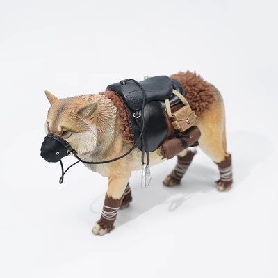 JXK 1/6 Tibet Wolf Simulation Fierce Dog Animal Model Tide Play Hand-Made Car Decoration Mount