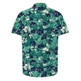 thumbnail image 6 of Yteetum Men's Short Sleeve Shirts Floral Print Hawaiian T Shirt Casual Button Down Short Sleeve Lapel Beach Summer T-Shirts, 6 of 7