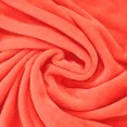 thumbnail image 6 of Exclusivo Mezcla King Size Flannel Fleece Velvet Plush Bed Blanket as Bedspread, Coverlet, Bed Cover (90"x104", Coral Orange), 6 of 10