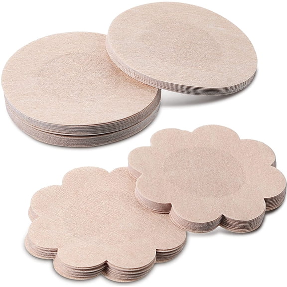 40 Pairs Disposable Nipple Breast Covers Adhesive Breast Pasties Petal Bra Pasties for Women