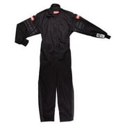 RaceQuip 1959991RQP Pro-1 Driving Suit SFI 3.2A/1 - Black - Youth X-Small