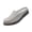 Gray, variant on Black Ladies Fashionable Casual All-Occasion Plus Size Round Toe Closed Toe Flat Soft Sole Slippers Breathable Solid Color Pu