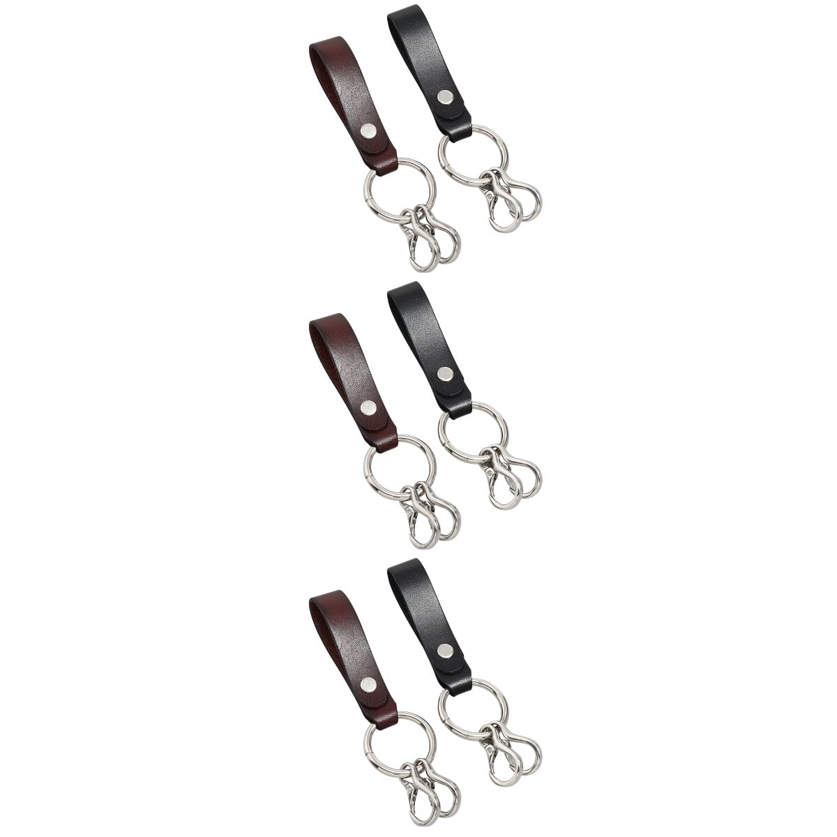 Raindrops 6 pcs  Fashionable Key Chain Decor Stylish Retro Key Ring Ornament Leather Belt Key Chain