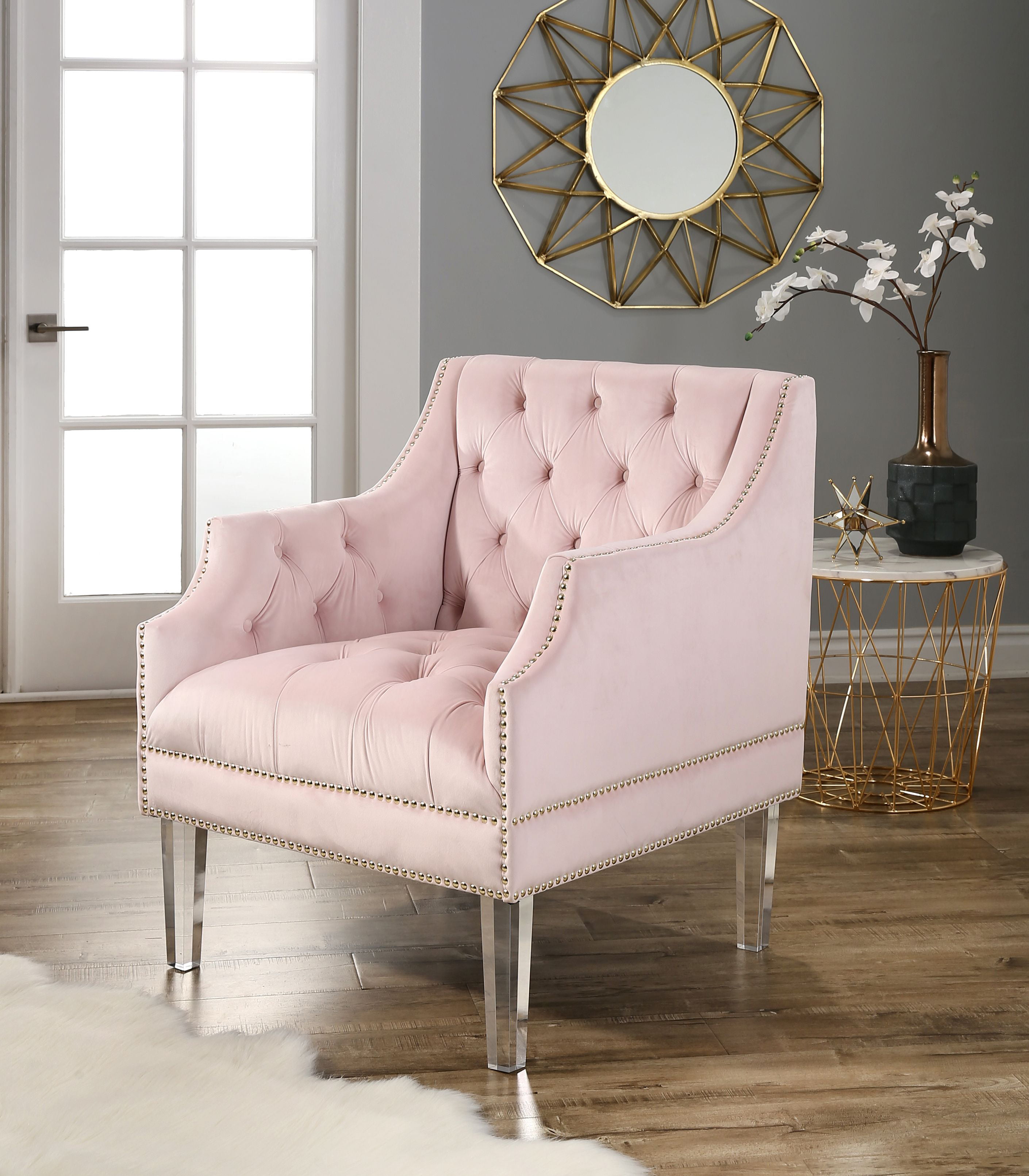 Devon & Claire Oliver Tufted Velvet Chair With Acrylic