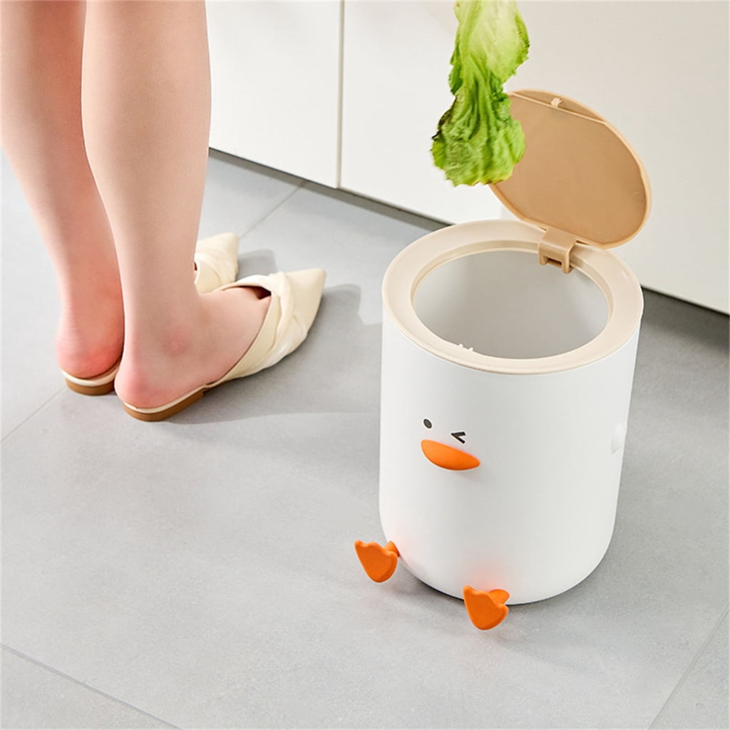 WINDLAND Duck Trash Can Creative Designs Modern Household Decors Kitchen Bathroom Utility