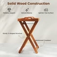 thumbnail image 6 of Gymax Outdoor Wood Tray Table w/Removable Serving Tray & Folding Frame for Porch, 6 of 8