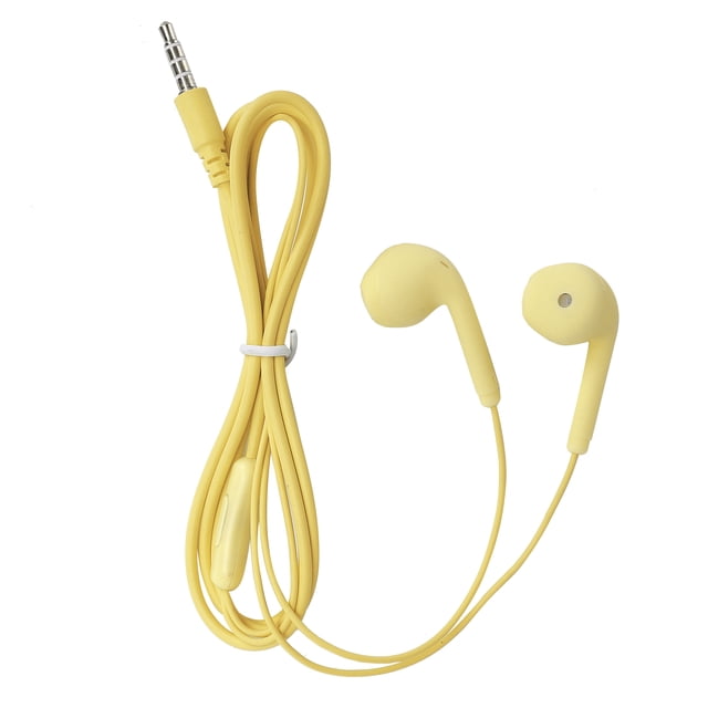 U19 Auricular con cable Universal 3,5 mm HiFi Music Headphone Controlado por cable para teléfono móvil (Amarillo)