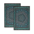 thumbnail image 1 of Lovote 2 Pcs Classic Area Rug Traditional Oriental Carpet Vintage Floor Rug 2.6'x 4' Non Slip Mat for Living Room Bedroom Farmhouse, Green, 1 of 5