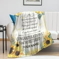 thumbnail image 2 of LHSHID Retirement Throw Blanket Soft Fuzzy Warm Flannel Blankets for Women Men Light Blue Modern Throws Farewell Gift for Coworker 50x60in, 2 of 6