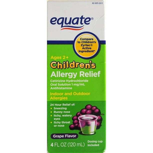 Equate Children's Allergy Syrup Grape - Walmart.com