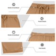 thumbnail image 7 of Migroa Men's Linen Pants Lightweight Drawstring Elastic Waist Pockets Loose Fit Straight Legs Summer Beach Vacation Yoga Trousers Brown 3Xl, 7 of 7
