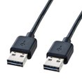 thumbnail image 1 of Sanwa Supply USB cable that can be inserted on both sides (AA type, 1m, black) KU-RAA1, 1 of 5