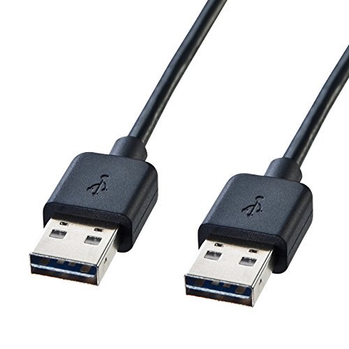 Sanwa Supply USB cable that can be inserted on both sides (AA type, 1m, black) KU-RAA1