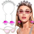thumbnail image 1 of Durable and Trendy 70s Disco Ball Headband Sunglass Earrings Set Add a Unique Twist to Your Look, 1 of 4
