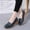 Black, variant on Bmisegm Women's Ladies Ankle Flat Loafers Slip on Flock Roman Casual ShoesCasual Shoes for Women Black 37