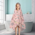 thumbnail image 6 of Pink Princess Unicorn Pattern Hooded Bath Towel，50"x30" for Ages 3 To 12 Kids, Quick Dry Lightweight Soft Microfiber Hood Beach Towel Cover Up for Kids, 6 of 7