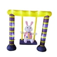 thumbnail image 4 of Columpio inflable de conejo de Pascua, grande, con luces LED brillantes, , decoración para exteriores, jardín, festival, fiesta, césped,, 4 of 8
