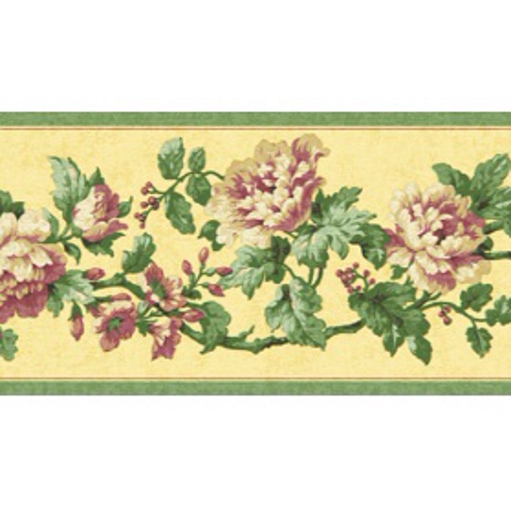 879374 Narrow Floral Wallpaper Border