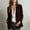 Wine, variant on Women's Retro Faux Suede Leather Blazer Jacket Notched Collar Work Dressy Business Casual Coat