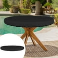 thumbnail image 2 of Waterproof Round Table Cover 30 Inch - UV Resistant Outdoor Patio Furniture Cover - Elastic Fitted Tablecloth for Picnic, Camping, Parties - Black Durable with Flannel Backing, 2 of 7