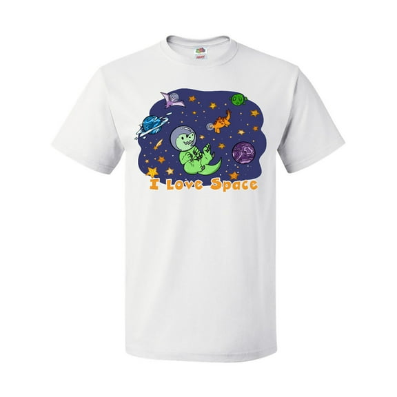 Inktastic I Love Space Cute Dinos and Planets T-Shirt