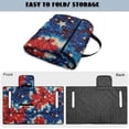 thumbnail image 5 of COEQINE Quilted Golf Cart Seat Cover, Folds Design with Handle for Easy Carry, Universal Fit 51.2x30.3 Inch for EZGO Yamaha Club Car 2-Seater, 4 Front Pockets, Vintage USA US American Flag Tie-dye, 5 of 8