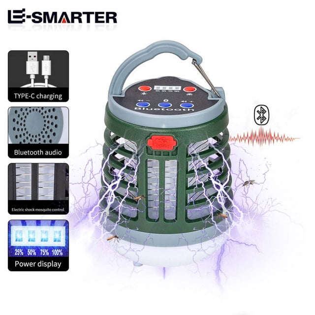 Precios Especiales en Productos Populares, Lámpara LED antimosquitos con tecnología Shock, altavoz Bluetooth, carga USB, iluminación, trampa para mosquitos, repelente de mosquitos para el hogar