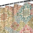 thumbnail image 3 of Pioneer Flower Floral Print Pattern Shower Curtain 72"x72", Bathroom Decorative Shower Curtain Set with 12 Hooks, Waterproof Washable, 3 of 6