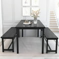 thumbnail image 3 of LinkRomat 47 Inch Dining Table Set for 4, 5 Piece Kitchen Table and Chairs Set, Compact Dining Room Table Set for Home or Apartment, 3 of 8