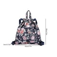 thumbnail image 3 of Basketball Yoga Bag Drawstring Folding Backpack Nylon for Travel (Small Flowers), 3 of 6