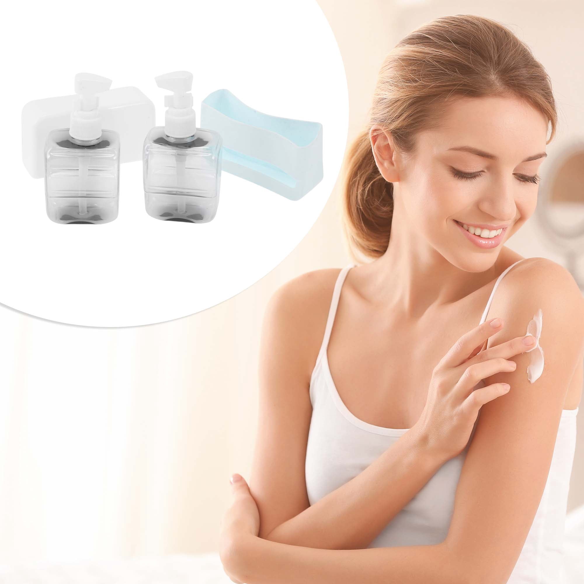 Unique Bargains Durable Reusable Travel Container 2 Pcs Light Blue
