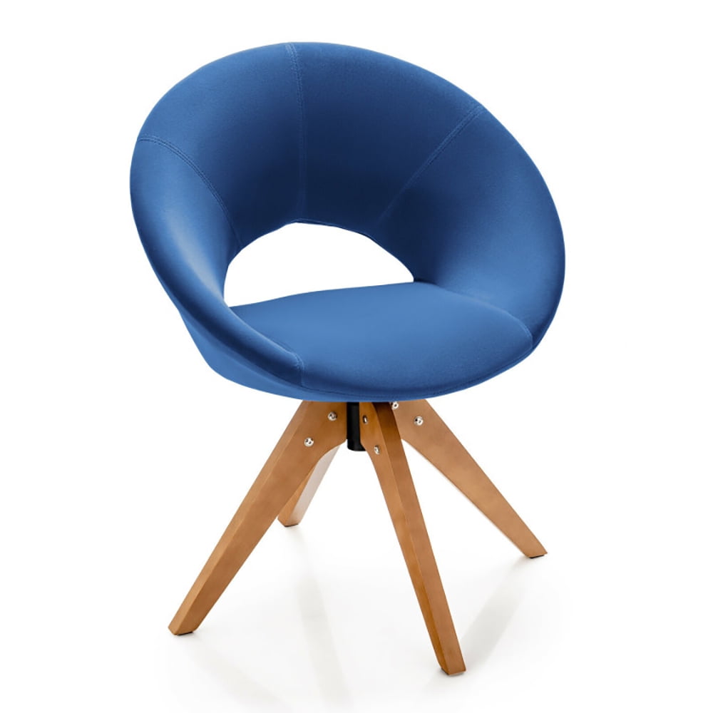 Finihen Swivel Accent Chair, Swivel Chair with Oversized Upholstered Seat, for Home, Office, Blue