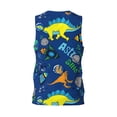 thumbnail image 3 of Gaeub Dinosaur In Space Men's Mesh Basketball Jersey, Quick-Drying Sleeveless Top S-4XL, Loose Muscle Tank Top -4X-Large, 3 of 9