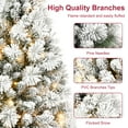 thumbnail image 3 of Soilhill 8ft Pre-Lit Snow-Flocked Christmas Tree with 600 LED Lights & 1445 PVC/Pine Needles Tips, 3 of 7