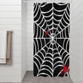 thumbnail image 2 of Black Halloween Spider Webs Shower Curtain 36"x72" ,Bathroom Decorative Shower Curtains Set with 12 Hooks,Modern Waterproof Washable Shower Curtain, 2 of 6
