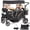 Black, variant on SACVON 4-Seater Stroller Wagon with Side Entry, Canopy & Snack Tray, Includes Detachable Storage Bag That Converts to a Backpack–Black