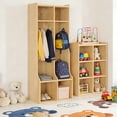 thumbnail image 3 of Coat Locker with 2 Sections – 4 Storage Cubbies and 4 Hooks – Durable Organizer for Home, Study Room, Nursery, Kindergarten, 3 of 6