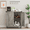 Grey, variant on 30" Coffee Bar Cabinet with Storage, Farmhouse Buffet Cabinet with Adjustable Shelf, Rustic Wood Grain Finish for Kitchen Dining Room Entryway Storage
