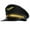 Black, variant on Aviation Cap Captain Hat Adjustable Octagonal Hat with Badge Hat All-match for Birthday Gatherings