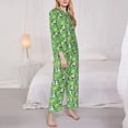 thumbnail image 3 of Fotbe Cartoon Panda And Leaf 1 Pattern Long Sleeve Pajama Set for Women,Sleepwear Set,2-piece Loungewear Set,Soft PJs Comfy Nightwear with Pockets -X-Large, 3 of 7