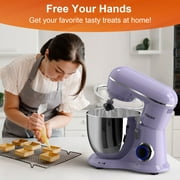 CEBORY 3-IN-1 Stand Mixer, 6.5 QT Tilt-Head 10-Speed Food Mixer, Kitchen Electric Mixer with Dough Hook, Beater, Whisk, Bowl for Most Home Cooks