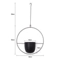 thumbnail image 1 of Balcony Patio Metal Home Decoration Modern Wall & Ceiling Hanging Basket Planter Plant Pot Flower Pot BLACK ROUND, 1 of 8