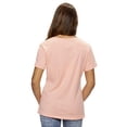 thumbnail image 2 of Felina | Slub Jersey V-Neck Tee | Short Sleeve T-Shirt (Candlelight Peach, X-Large), 2 of 2
