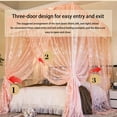 thumbnail image 6 of Bed Canopy Curtains, 4 Corner Bed Curtains, Cozy Mesh Mosquito Net, Canopy Curtains for Bedroom Decor, 6 of 7