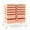 Peach, variant on Topcobe 12-Drawer Rolling Storage Cart with Removable Drawers and Lockable Wheels, Modern Furniture for Indoor-White